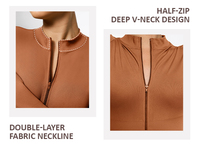 Hexin Dropshipping Justaucorps Gainant à Manches Longues pour Femmes, Justaucorps Fitness Une Pièce pour Entraînement