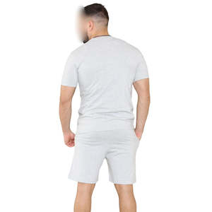 Camiseta de gimnasio de manga corta Slim Fit cuello redondo mejor proveedor nueva llegada camisetas de algodón y pantalones cortos chándales para hombres adultos - Product Image 6