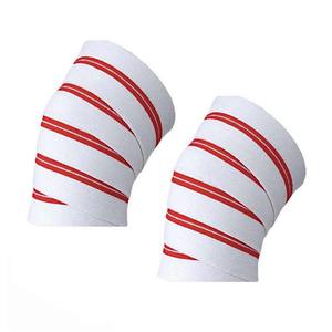 Custom Logo Fitness Gym Sports Compression Straps Flexible Powerlifting Weightlifting <b>Knee</b> <b>Wraps</b> Thick Nylon Cotton - Product Image 4