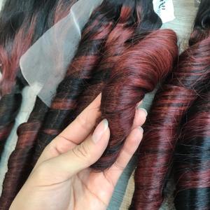 Bouncy Curly Ginger Virgin Hair HD Lace Front for Lace Long <b>Deep</b> <b>Wave</b> <b>Wig</b> for Women 250% Density - Product Image 3