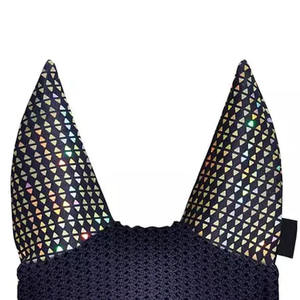 Prix de gros Personnaliser la conception Voile anti-mouches pour chevaux de haute qualité Bonnet d'oreille Équipement d'équitation Fournisseur OEM Prix de gros - Product Image 2