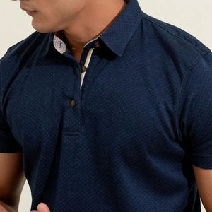 เสื้อยืดโปโลผู้ชายผ้าฝ้าย100% พิมพ์ลายปักโลโก้ OEM เสื้อโปโลธรรมดา - Product Image 5