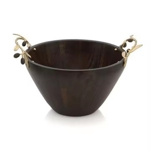 Bol décoré en bois rustique excellente qualité nouveau bol de service de fruits de conception dernière arrivée - Product Image 4