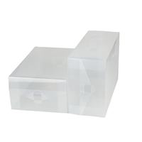 Boîte de rangement pliable transparente en plastique pour chaussures, organisateur écologique pour la maison, pour chaussures et sacs