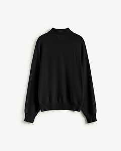 Camisa de punto de rayón y algodón transpirable de manga larga para hombre, de corte holgado con logo en la espalda, de Routine Vietnam - Product Image 4