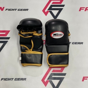 Guantes de Boxeo Personalizados de Medio Dedo para Grappling, Muay Thai, MMA, Negros, OEM ODM, Guantes de Boxeo Deportivos Profesionales para Entrenamiento - Product Image 1