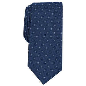 Alfani Men's Slim Geo Blue <b>Tie</b> Regular Size Bow <b>Tie</b> and Cravat - Product Image 1