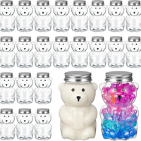 Pot en plastique PET en forme d'ours de haute qualité de 500ml avec bouchon en aluminium et trou de paille prêt en stock de l'usine du Vietnam