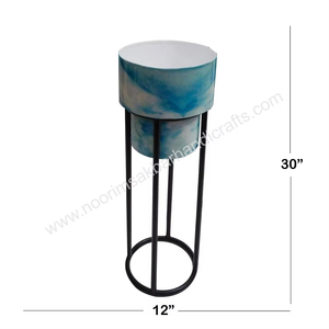 Pots de fleurs faits à la main en fer imprimé émaillé, jardinières d'intérieur et d'extérieur, vente en gros d'accessoires pour pots de fleurs décoratifs, pour la maison - Product Image 2