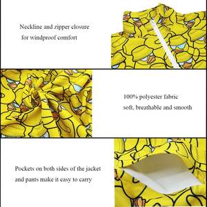 2025ชุดวอร์มแขนยาว2ชิ้นสำหรับเด็กกางเกงกีฬาพิมพ์ลายการ์ตูนเป็ดลำลอง - Product Image 5