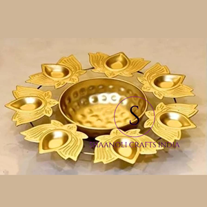 Bol décoratif en forme d'urli pour la décoration intérieure Fleurs flottantes et bougies chauffe-plat pour le salon Chambre à coucher pour Diwali Saisons festives - Product Image 2