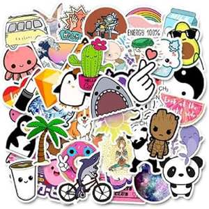 Pegatinas de Vinilo de PVC Personalizadas y Duraderas con Diseños de Dibujos Animados |   Calcomanías Decorativas Resistentes a los Rayos UV e Impermeables para Embalaje de Regalos y Exhibición en Comercios - Product Image 1