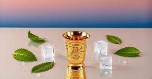 แก้วมิ้นท์จูลิปทองเหลือง ป้องกันการรั่วซึม ความจุ 8.5 ออนซ์ สำหรับงานปาร์ตี้ - Product Image 3