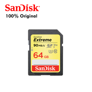 Carte mémoire SanDisk Extreme SD U3, capacité de 64 Go jusqu'à 170 Mo/s, vitesse de lecture, compatible caméra GPS DVR, tablette PC, téléphone plastique classe 10 - Product Image 1