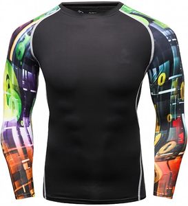 Hommes MMA Rashguard OEM Custom Compression Shirt BJJ Jiu Jitsu Grappling Top Quick Dry Spandex Blend - Product Image 1