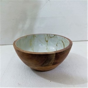 Azucarero pequeño de madera de acacia con diseño interior Meena, artículos de madera impresos - Product Image 4