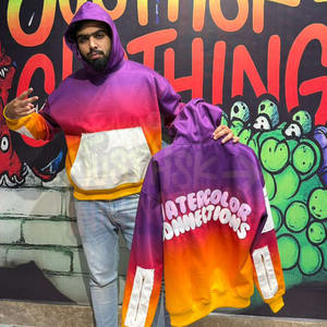 Sudadera con Capucha Unisex, 80% Algodón, 20% Poliéster, Lisa, al por Mayor, Sudadera Personalizable con Logotipo, Primavera, Lisa, Teñida, para Hombre - Product Image 2