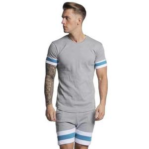 Ensemble de vêtements d'été 2 pièces décontractés pour hommes, short et t-shirt avec logo personnalisé, options grande taille, vente en gros - Product Image 2