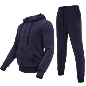 Conjunto de chándal para hombre, conjunto de Jogger ajustado, chaqueta con capucha y cremallera informal, chándal y pantalones de chándal - Product Image 3