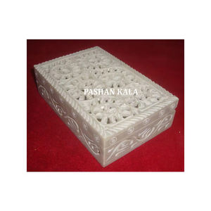 Cajas de Joyería de Piedra Jabonosa Natural Hechas a Mano con Forma Rectangular y Diseño Único para Regalos Festivos, Ideales para Compradores - Product Image 1