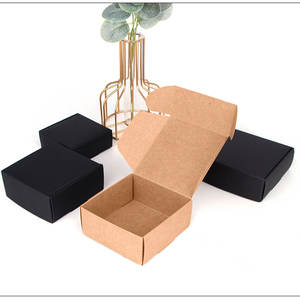 Joya caja de papel de embalaje cajas de joyería con bolsa de papel logotipo personalizado cartón marrón reciclado papel Kraft calcetín embalaje - Product Image 4