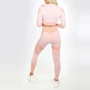 Ropa de gimnasio de secado rápido y transpirable para mujer, conjunto de Yoga de 3 uds, ropa deportiva profesional para gimnasio sin costuras hecha en fábrica, conjuntos de yoga para mujer - Product Image 2