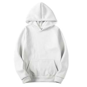 Sweat à capuche unisexe d'hiver avec fermeture éclair, décontracté, couleur unie, à manches longues, confortable, en polaire, coupe régulière, respirant, en tissu jersey - Product Image 6