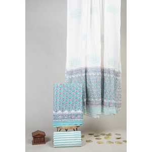 Daily Wear Cotton Suit with Cotton Dupatta Block Print <b>Top</b> and Bottom - Product Image 1