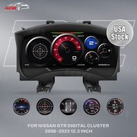 AuCAR 12.3 "système Linux APEX tableau de bord numérique Instrument tachymètre cluster pour Nissan GTR 2008-2023 voiture LCD compteur de vitesse