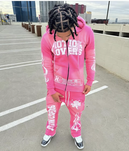 Spring Custom Cotton Jogger Sets <b>MEN</b> Wholesale 2piece Sets <b>men</b> Clothing Two Piece Pants Set Women Sweatsuit - Product Image 2