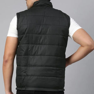 Wholesale Lightweight <b>Men's</b> Custom Puffer <b>Vest</b> Bubble Sleeveless Jacket with Warm <b>Pack</b>-able Cotton Padding <b>Vest</b> for Winter Wear - Product Image 4