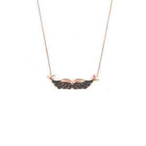 Collar de Plata de Ley 925 con Alas de Ángel y Periquito, Símbolo Religioso Cristiano para Regalo - Product Image 2