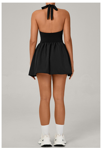 Vêtements de tennis de golf en nylon/spandex pour femmes à forte demande ensembles de sport de yoga shorts intégrés poches costumes d'entraînement robe de tennis de yoga de gymnastique - Product Image 4