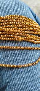 Perles de verre dorées sur mesure de 3 mm, motifs nervurés, multicolores, emballage en boîte pour la fabrication de bijoux espagnols, mexicains et équatoriens, revente - Product Image 5