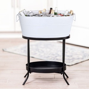 Seau à vin de luxe de qualité en métal de couleur noire Seau à vin de grande taille Seau à vin au design antique à prix compétitif - Product Image 3