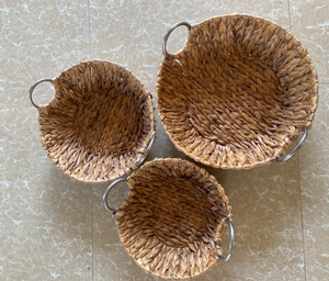 Customizable Water Hyacinth <b>Basket</b> for Wholesale Buyers Seeking <b>Green</b> and Handmade Products - Product Image 5