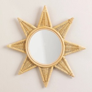 Espejos decorativos de ratán para colgar en la pared, decoración de dormitorio para niños, precio competitivo - Product Image 5