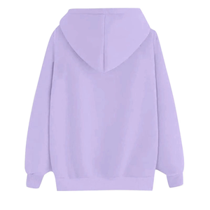 เสื้อแขนยาวสวมหัวสำหรับผู้หญิงใส่สบายมีฮู้ดทรงหลวมโลโก้ตามสั่ง - Product Image 5