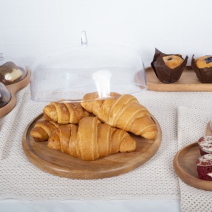 Base para Pastel de Madera de Haya Moderna con Base Sólida - Soporte de Exhibición Profesional para Pastelería - Plato Grande de Madera Sostenible para Pasteles - Product Image 1