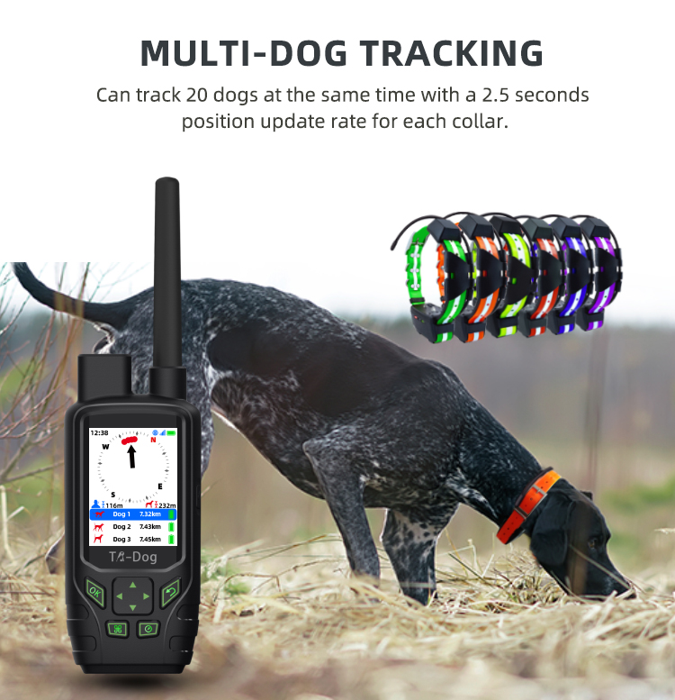Hot Selling Professional Hunters Long Distance Hunting Dog Gps Tracking Training Collar Alpha