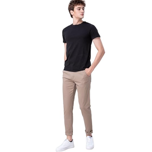 Algodón Mens Chino Fabricante Chinos Hombres Slim Fit cómodo y elegante Chino Pantalones de bajo precio - Product Image 4