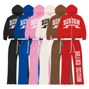 Sweats à capuche personnalisés à imprimé graphique lourd Y2k pour hommes Sweats à capuche avec fermeture éclair complète brodée de haute qualité pour hommes Mode Streetwear - Product Image 2