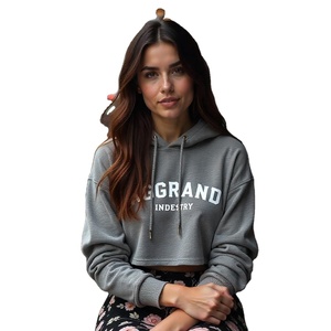 Muestra gratis de sudaderas con capucha para mujer Sudadera recortada Diseño Sudadera con capucha Sudaderas suaves de lana de marca para mujer - Product Image 5