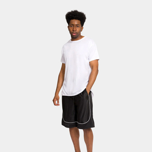 Nouveauté, vente en gros, OEM, logo personnalisé, shorts de sport en polyester solide de haute qualité, décontractés, avec impression par sublimation, poche - Product Image 5