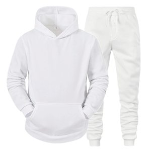 Survêtement de haute qualité pour hommes, coton épais, jogging sportif, ensemble sweat-shirt et pantalon, logos personnalisés pour les survêtements - Product Image 1