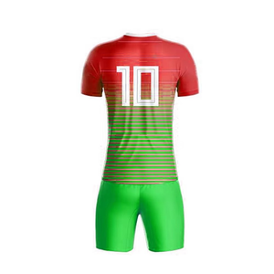 เสื้อฟุตบอลแขนสั้นเสื้อเจอร์ซีย์ฟุตบอลชุดเล่นกีฬาออกแบบได้เอง - Product Image 2