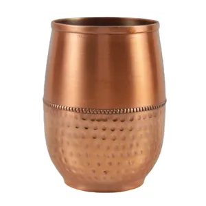 Hammered With Plain Copper Glass Wholesale And Supplier Best Design Copper Finished Wine and Water Glasses Made In India