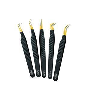 Pince à cils personnalisée de marque privée pince à cils en acier inoxydable pince à cils noire pince à cils faux cils qualité supérieure - Product Image 5