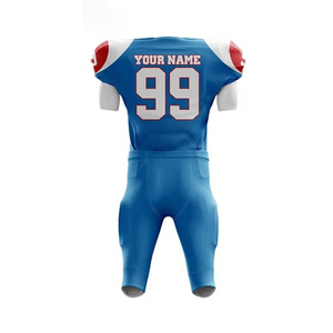 Uniformes de fútbol americano cortos y transpirables, novedad de 100% de poliéster que absorbe la humedad, diseño OEM en línea hecho en fábrica - Product Image 3