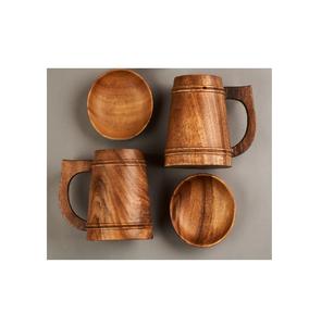 High Quality Wood <b>Beer</b> Mug Viking Wooden Retro Knight Goblet Tankard Wine for Kitchenware and Restaurants Use - Product Image 6